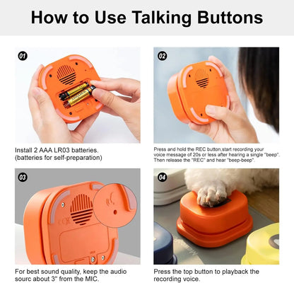 Talking Pet Communication Button Toy