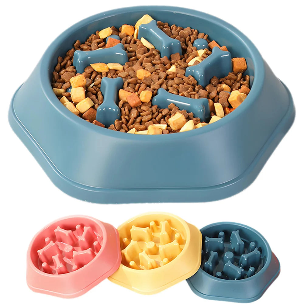 Anti-Choking Slow Feeder Dog Bowl Puzzle Bowl