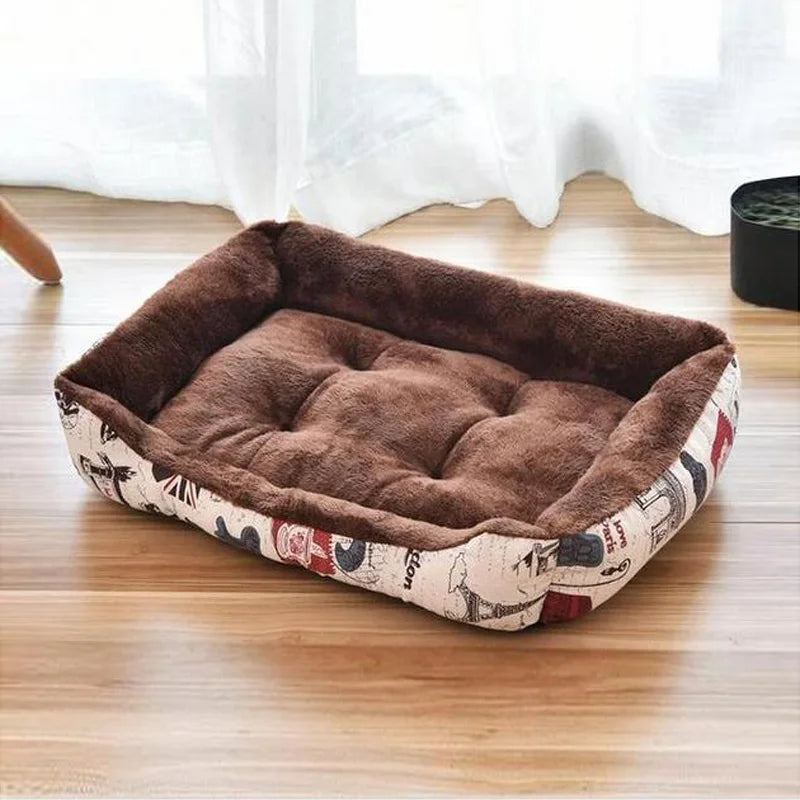 Washable Warm Bone Shaped Dog Bed