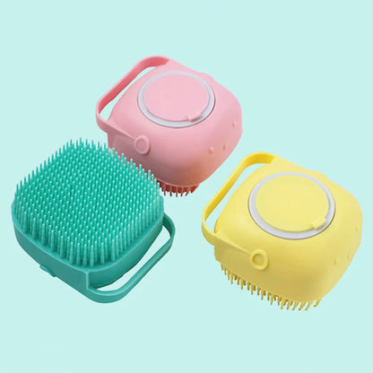 Silicone Dog Bath Massage Gloves Brush