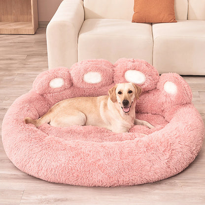 Fluffy Dog Bed Plush Kennel