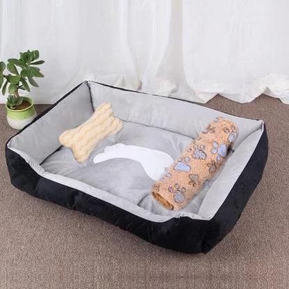 Washable Warm Bone Shaped Dog Bed