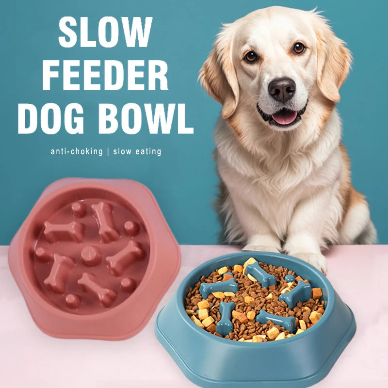 Anti-Choking Slow Feeder Dog Bowl Puzzle Bowl