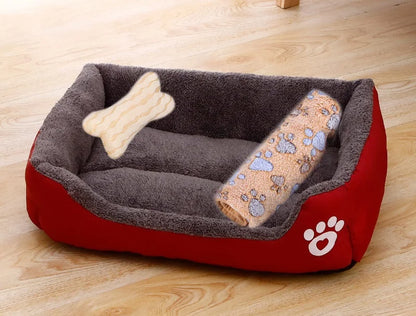 Washable Warm Bone Shaped Dog Bed