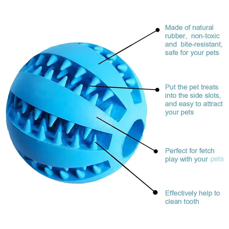 Interactive Rubber Dog Toy Ball