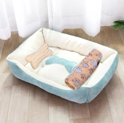 Washable Warm Bone Shaped Dog Bed