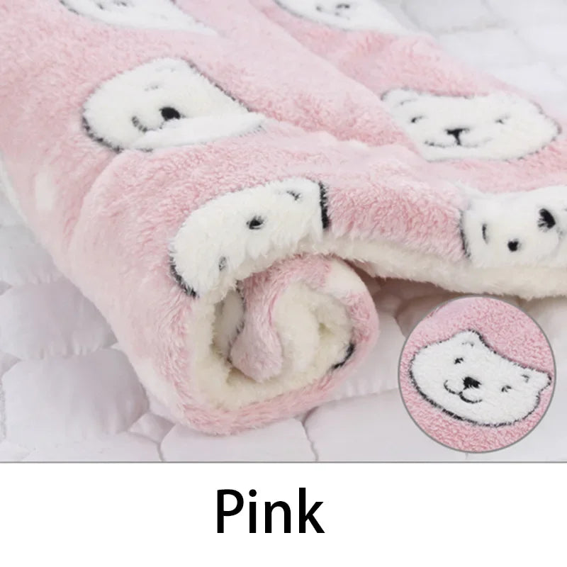 Soft Coral Fleece Pet Sleeping Mat