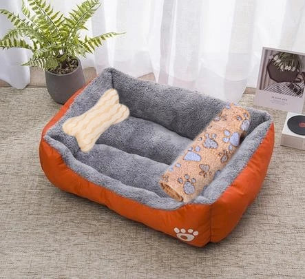 Washable Warm Bone Shaped Dog Bed