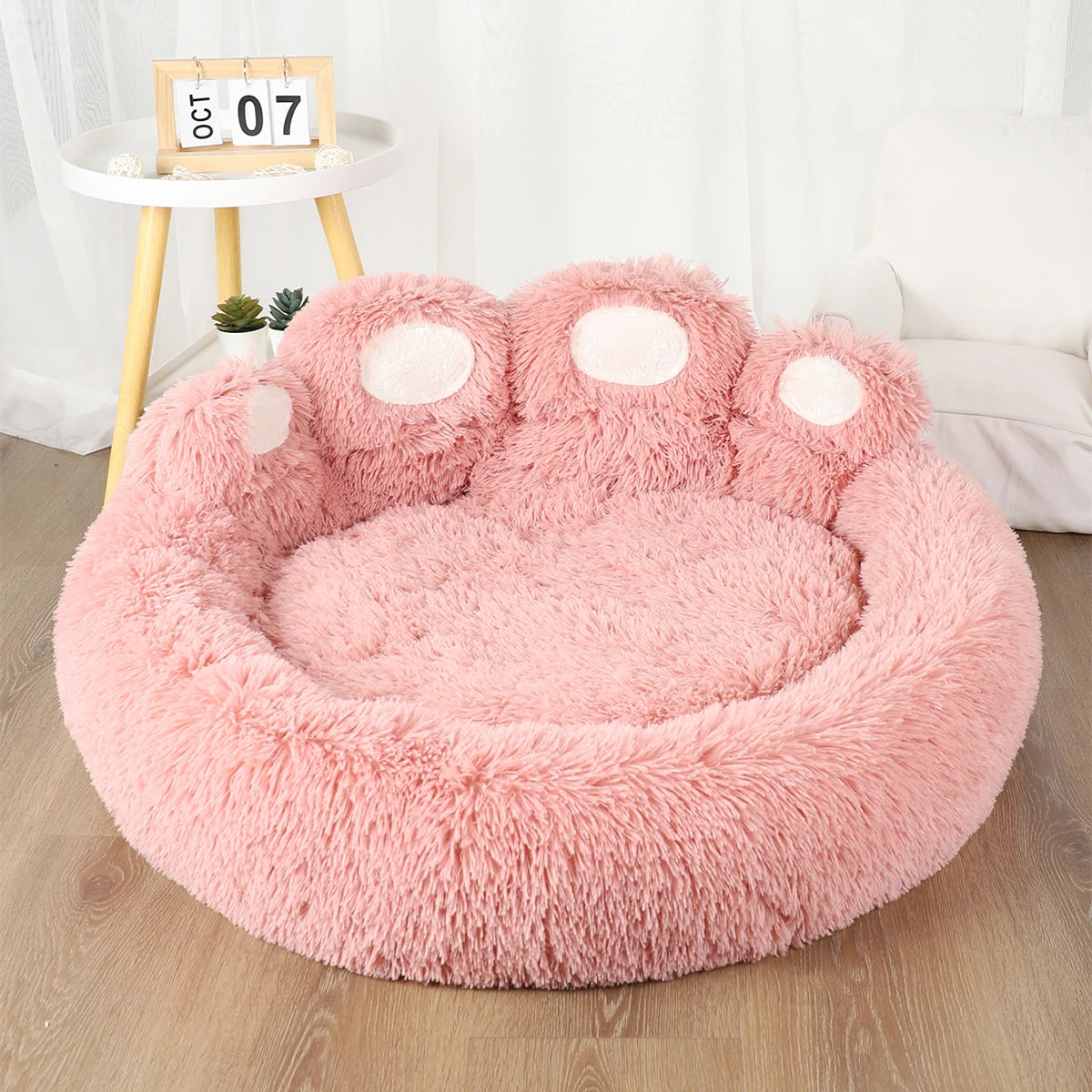 Fluffy Dog Bed Plush Kennel