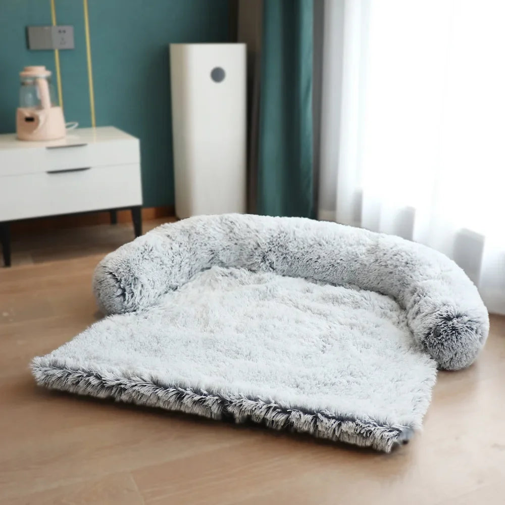 Removable Plush Pet Dog Bed Sofa