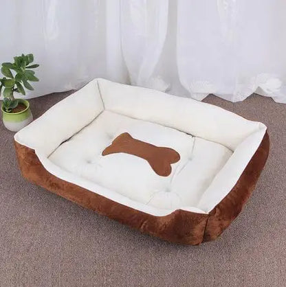 Washable Warm Bone Shaped Dog Bed