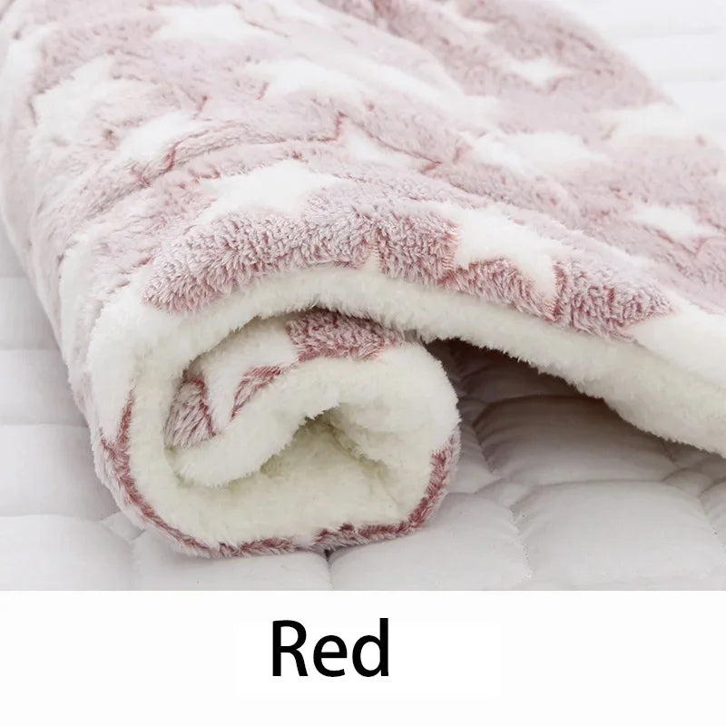 Soft Coral Fleece Pet Sleeping Mat