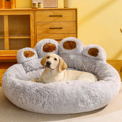 Fluffy Dog Bed Plush Kennel