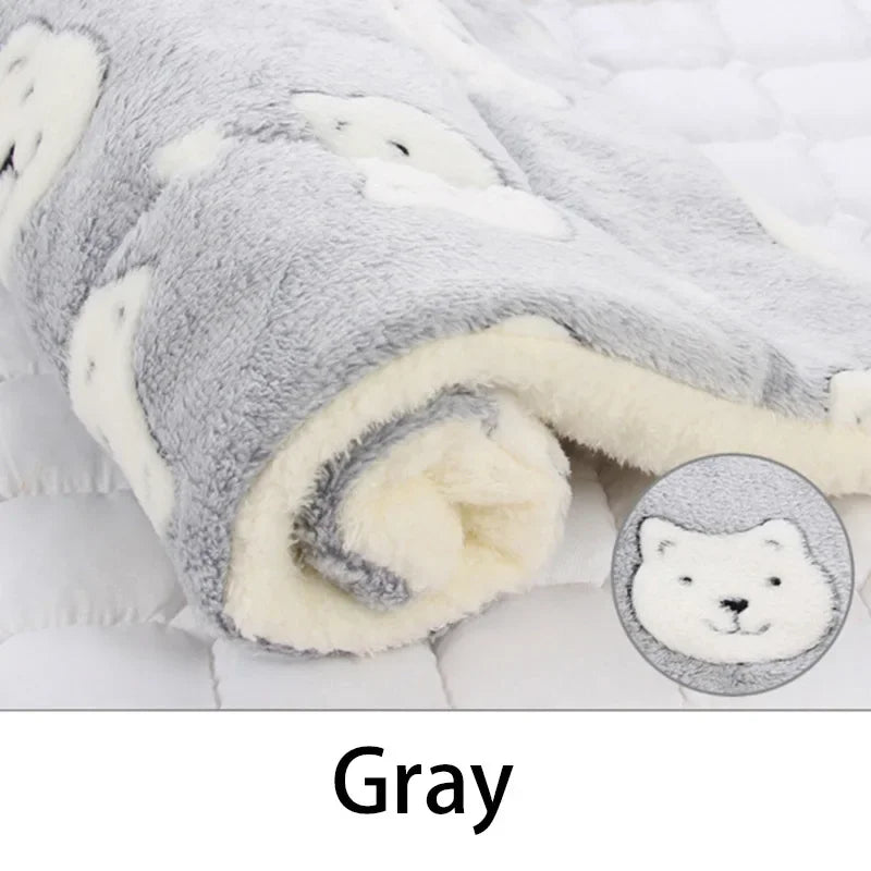 Soft Coral Fleece Pet Sleeping Mat